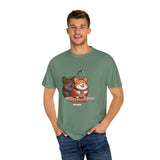 "Loading" Illustrated Ditzy Corgi Unisex T-Shirt - Floofles by Brandon Ellis