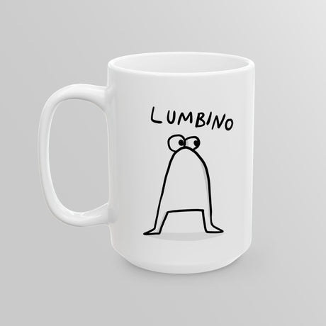 "Lumbino" Illustrated White Mug - Lil' Fellas by Ben Mills