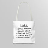 "Slambo" Illustrated White Tote Bag - Lil' Fellas by Ben Mills