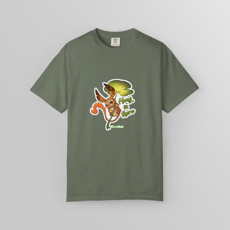 “Hang In There” Illustrated Adorable Woodland Creature Unisex T-Shirt - Floofles by Brandon Ellis