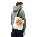 'Bad To The Bone" Floofles White Tote Bag - by Brandon Ellis