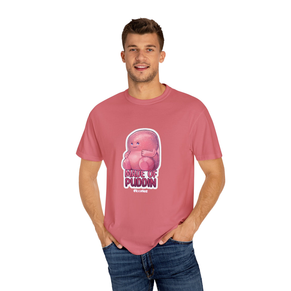 "Made Of Puddin'" Illustrated Cute Unisex T-Shirt - Floofles by Brandon Ellis