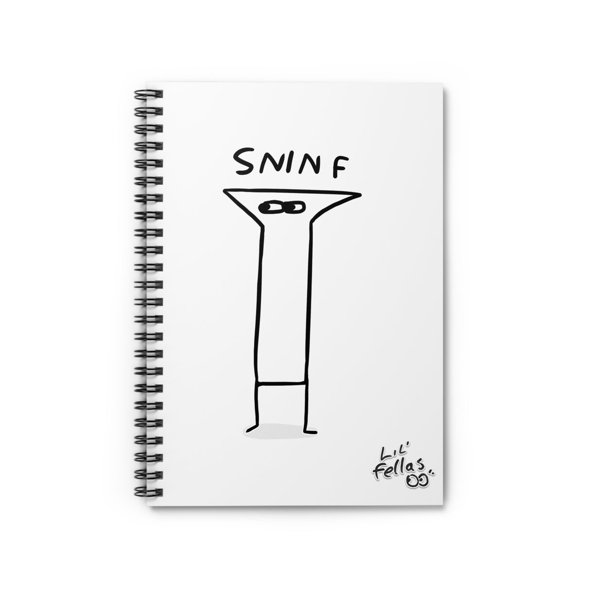 "Sninf" Illustrated White Lined Spiral Notebook - Lil' Fellas by Ben Mills
