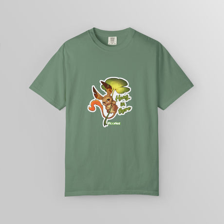 “Hang In There” Illustrated Adorable Woodland Creature Unisex T-Shirt - Floofles by Brandon Ellis