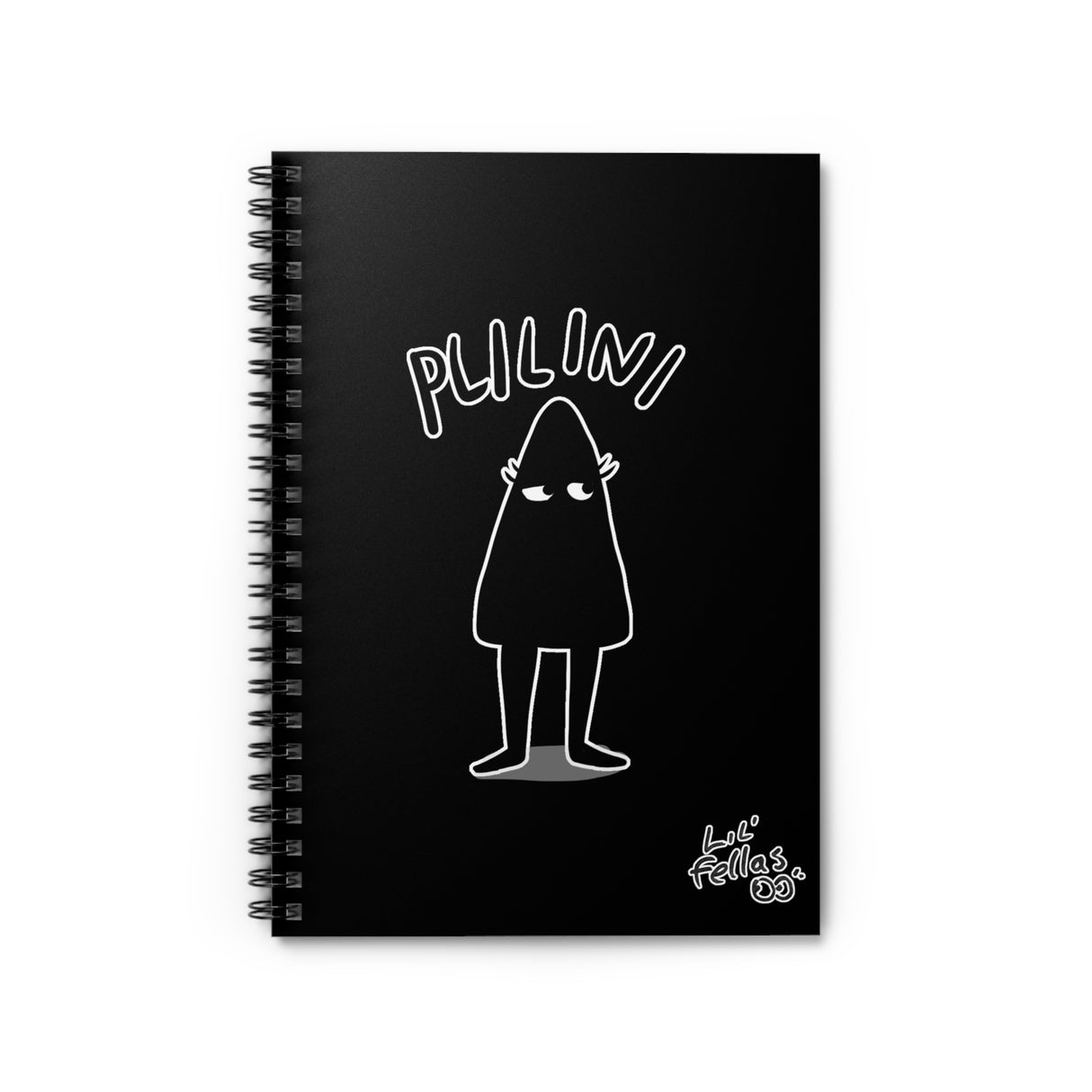 "Plilini" Illustrated Black Lined Spiral Notebook - Lil' Fellas by Ben Mills