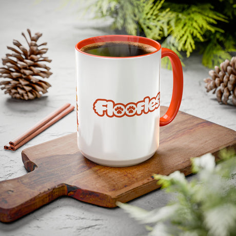 “Books, Because People Suck” Bunny Orange Accent Mug – Floofles by Brandon Ellis