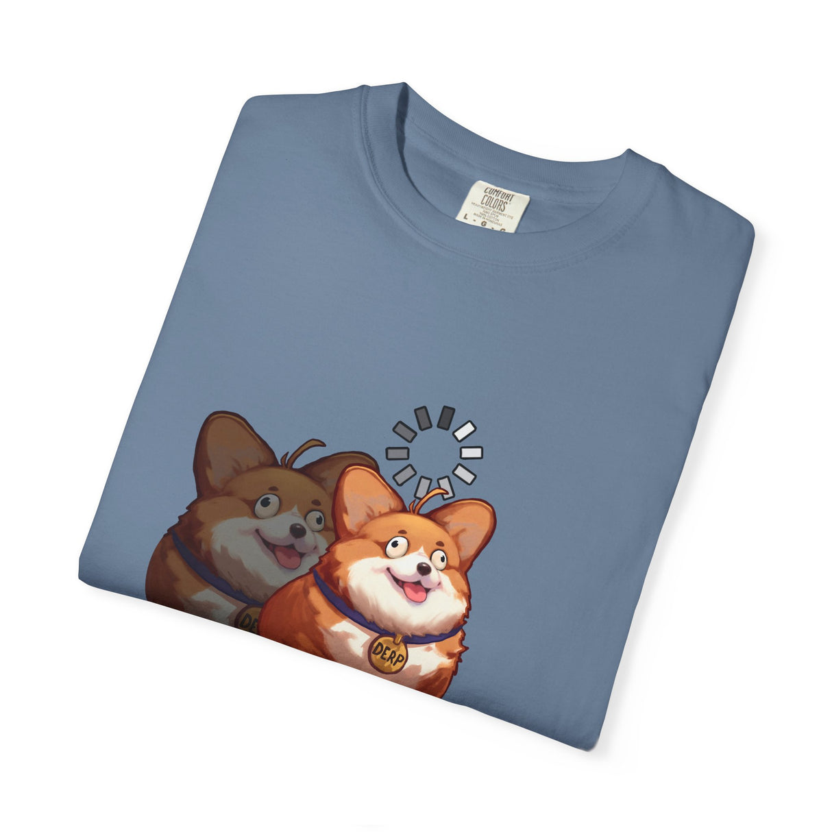 "Loading" Illustrated Ditzy Corgi Unisex T-Shirt - Floofles by Brandon Ellis