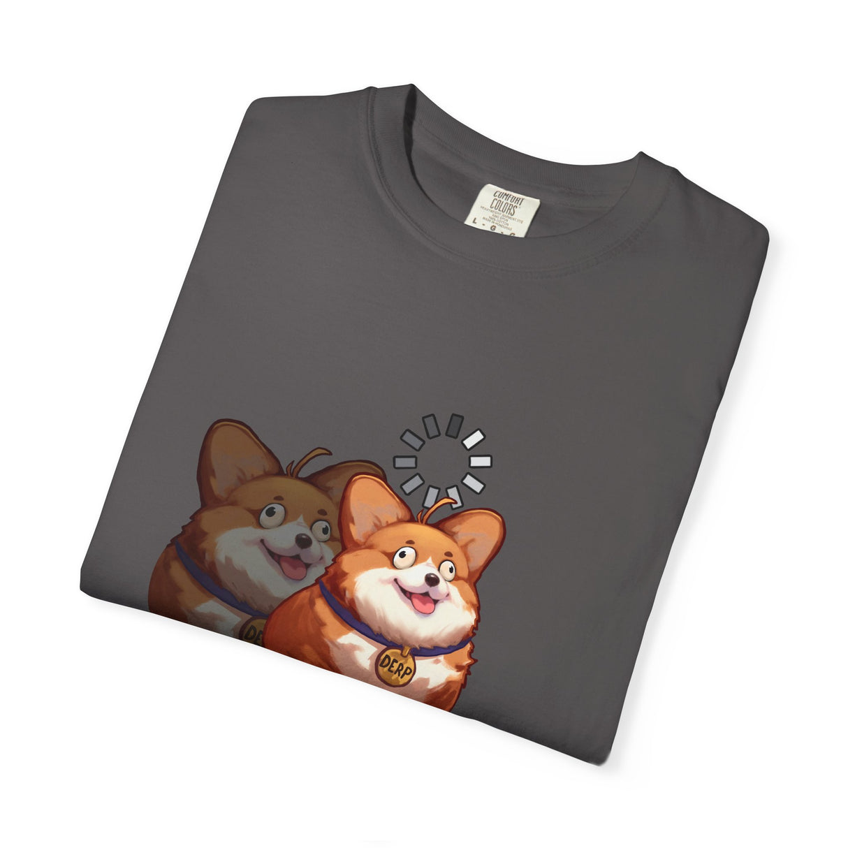 "Loading" Illustrated Ditzy Corgi Unisex T-Shirt - Floofles by Brandon Ellis