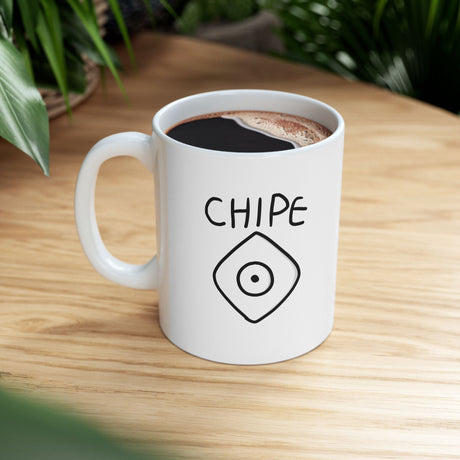 "Chipe" Illustrated White Mug - Lil' Fellas by Ben Mills