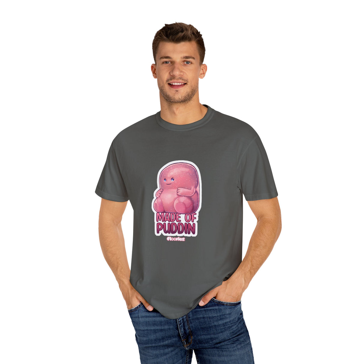 "Made Of Puddin'" Illustrated Cute Unisex T-Shirt - Floofles by Brandon Ellis