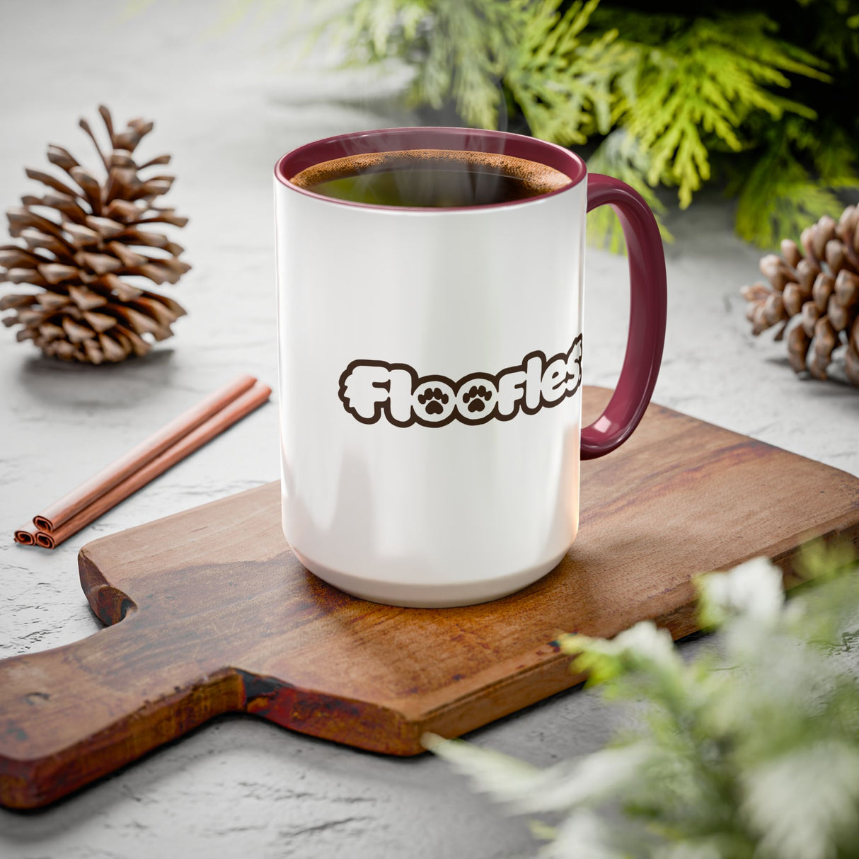 “Pathetic” Judgy Owl Maroon Accent Mug – Floofles by Brandon Ellis