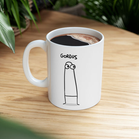 "Gordus" Illustrated White Mug - Lil' Fellas by Ben Mills