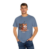 "Loading" Illustrated Ditzy Corgi Unisex T-Shirt - Floofles by Brandon Ellis
