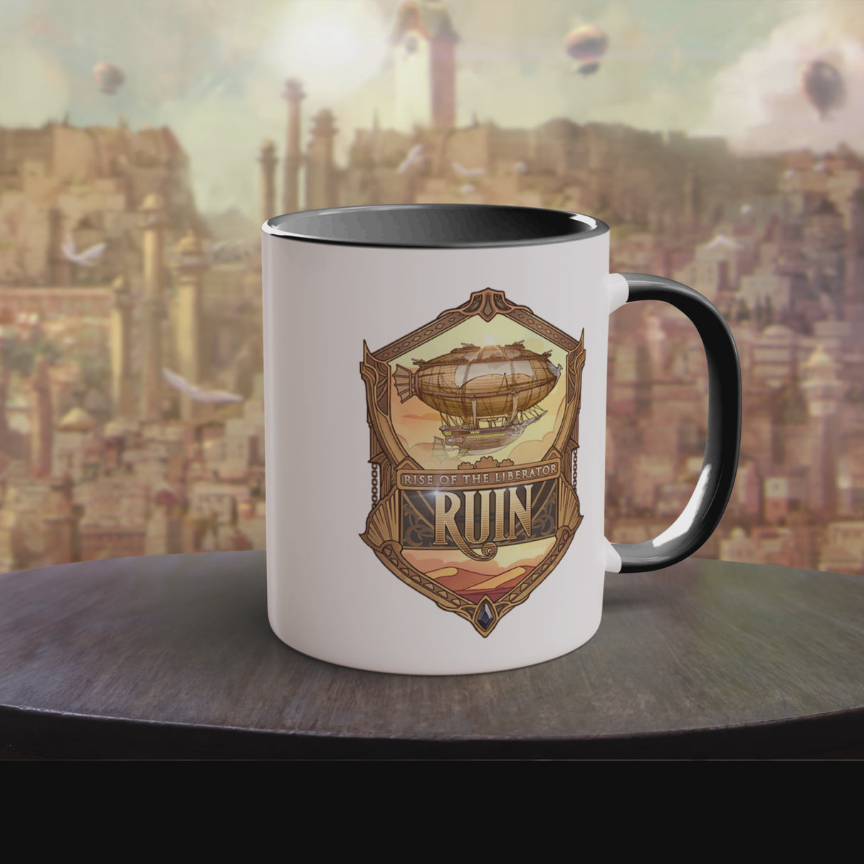 "Rise of the Liberator Emblem" - Ruin Steampunk Mug by Brandon Ellis