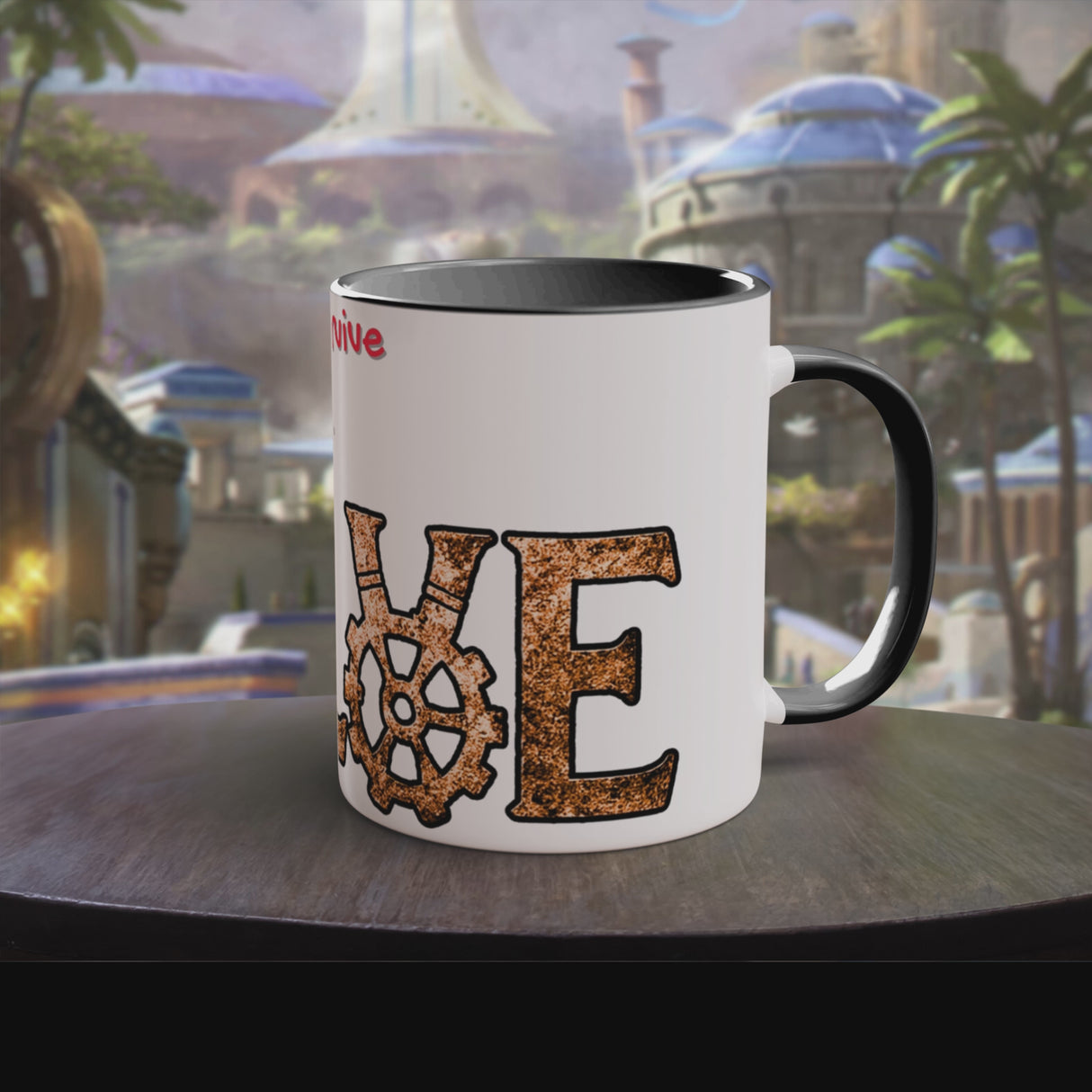 "I (Wanted To Survive) The Delve" – Ruin Steampunk Mug by Brandon Ellis