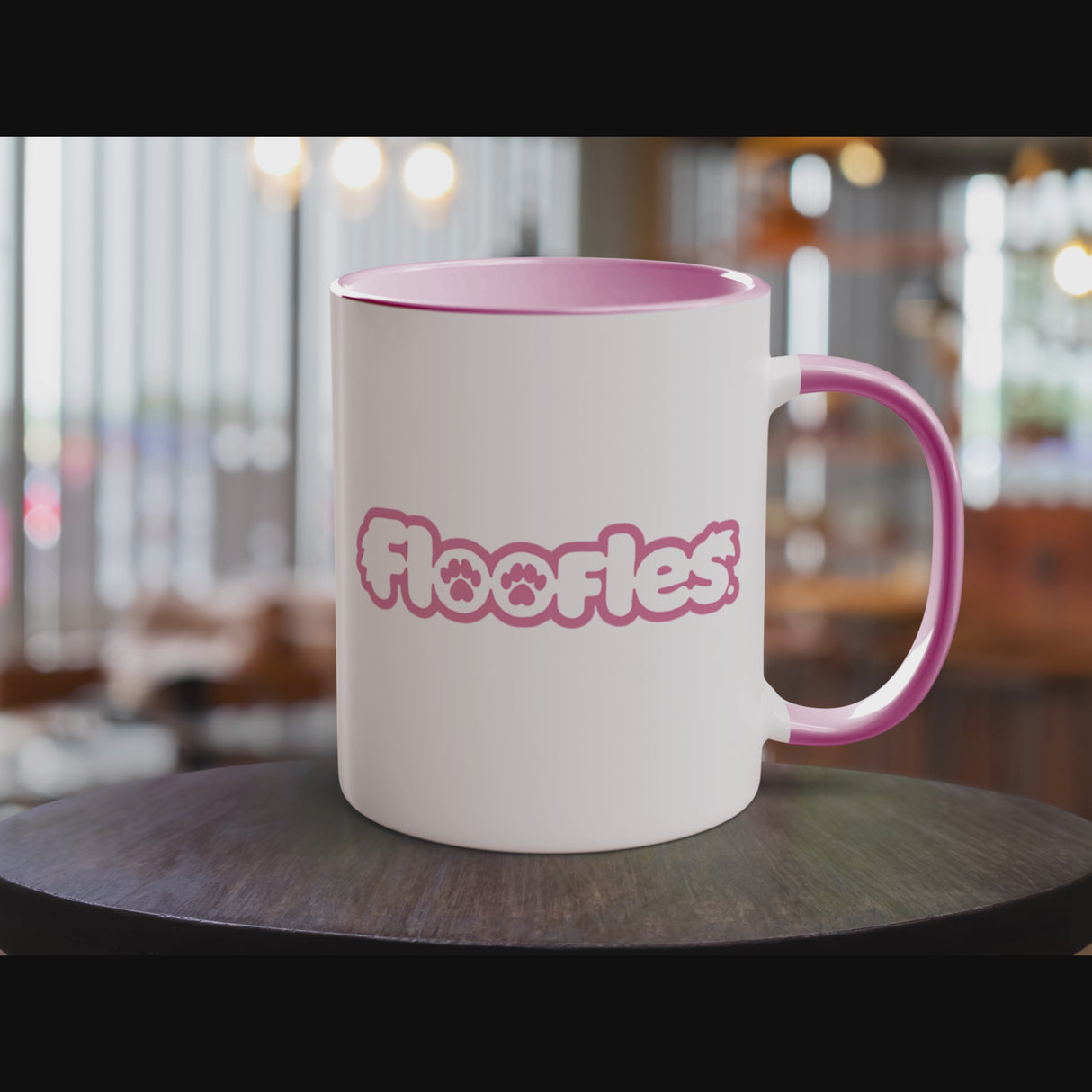 “Made of Puddin’” Cute Pink Accent Mug – Floofles by Brandon Ellis